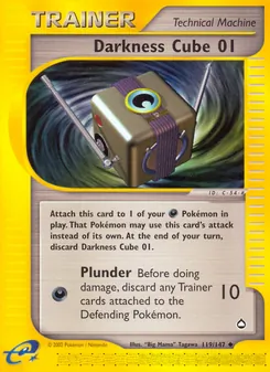 Darkness Cube 01 card from Aquapolis, number 119/147