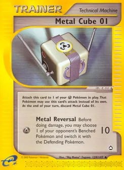 Metal Cube 01 card from Aquapolis, number 129/147