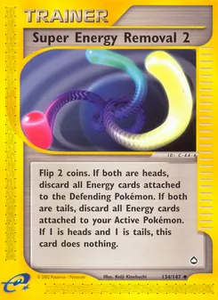 Super Energy Removal 2 card from Aquapolis, number 134/147