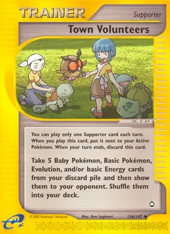 Town Volunteers card from Aquapolis, number 136/147