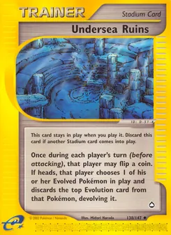 Undersea Ruins card from Aquapolis, number 138/147
