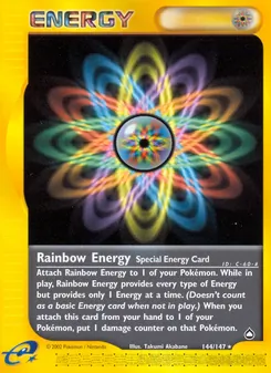 Rainbow Energy card from Aquapolis, number 144/147