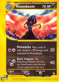 Houndoom card from Aquapolis, number 15/147