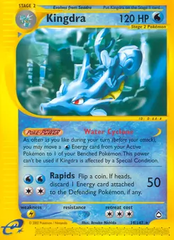 Kingdra card from Aquapolis, number 19/147