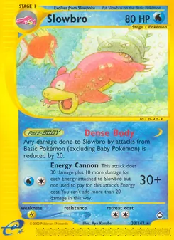 Slowbro card from Aquapolis, number 33/147