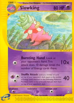 Slowking card from Aquapolis, number 34/147