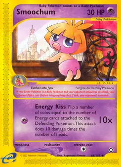 Smoochum card from Aquapolis, number 61/147