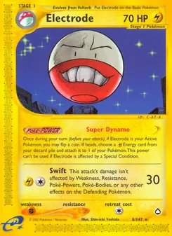 Electrode card from Aquapolis, number 8/147