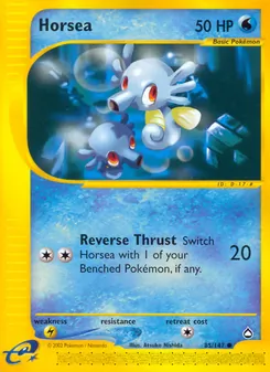 Horsea card from Aquapolis, number 85/147