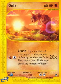 Onix card from Aquapolis, number 98/147