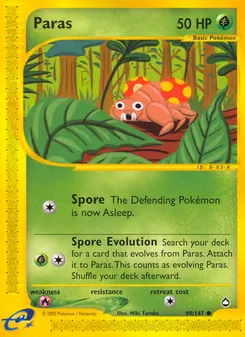 Paras card from Aquapolis, number 99/147