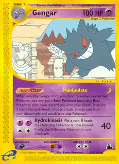 Gengar card from Skyridge, number 10/144