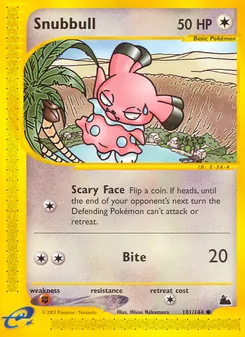Snubbull card from Skyridge, number 101/144