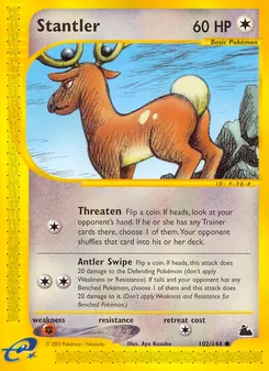 Stantler card from Skyridge, number 102/144