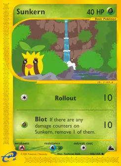 Sunkern card from Skyridge, number 106/144
