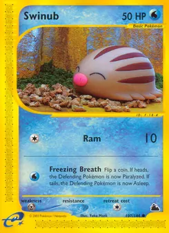 Swinub card from Skyridge, number 107/144
