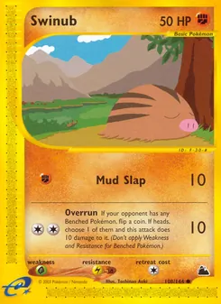 Swinub card from Skyridge, number 108/144