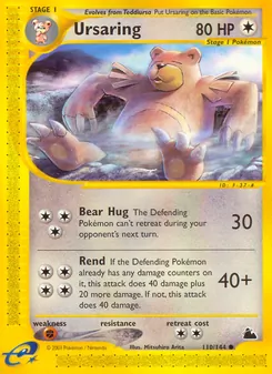Ursaring card from Skyridge, number 110/144