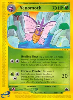 Venomoth card from Skyridge, number 111/144
