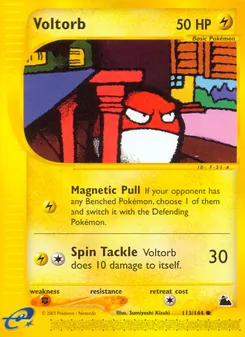 Voltorb card from Skyridge, number 113/144