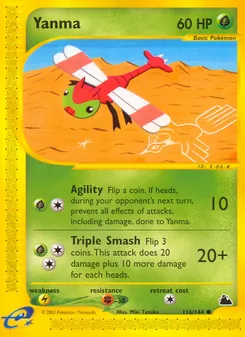 Yanma card from Skyridge, number 116/144