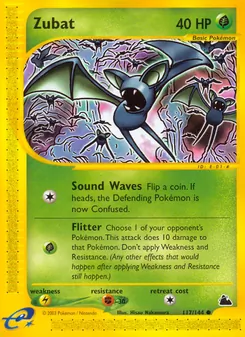 Zubat card from Skyridge, number 117/144