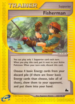 Fisherman card from Skyridge, number 125/144