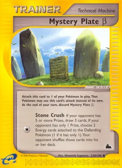 Mystery Plate β card from Skyridge, number 134/144