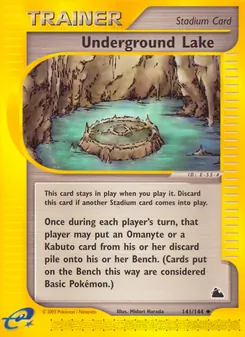 Underground Lake card from Skyridge, number 141/144