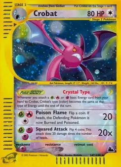 Crobat card from Skyridge, number 147/144