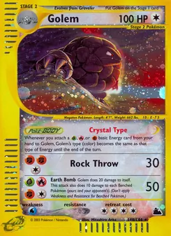 Golem card from Skyridge, number 148/144