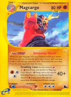 Magcargo card from Skyridge, number 18/144
