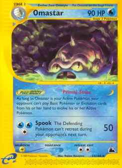 Omastar card from Skyridge, number 23/144