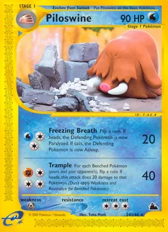 Piloswine card from Skyridge, number 24/144