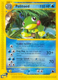 Politoed card from Skyridge, number 25/144