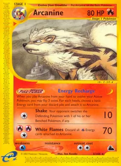 Arcanine card from Skyridge, number 3/144