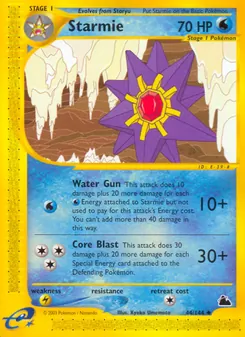 Starmie card from Skyridge, number 44/144