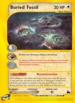 Buried Fossil card from Skyridge, number 47/144