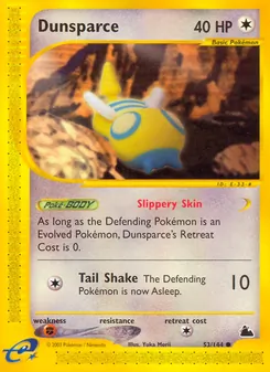 Dunsparce card from Skyridge, number 53/144