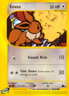 Eevee card from Skyridge, number 54/144