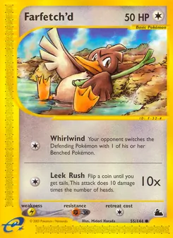 Farfetch'd card from Skyridge, number 55/144