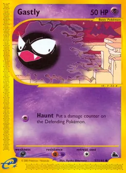 Gastly card from Skyridge, number 57/144