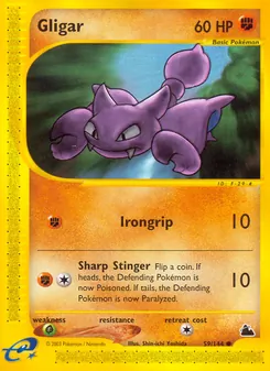 Gligar card from Skyridge, number 59/144