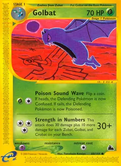 Golbat card from Skyridge, number 60/144