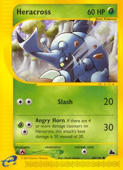 Heracross card from Skyridge, number 64/144
