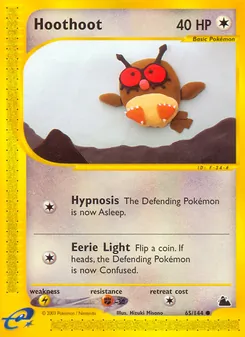 Hoothoot card from Skyridge, number 65/144