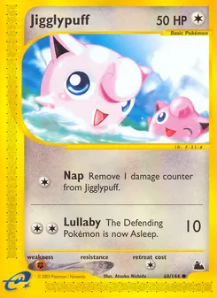 Jigglypuff card from Skyridge, number 68/144