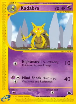 Kadabra card from Skyridge, number 69/144
