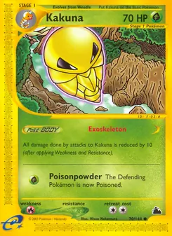 Kakuna card from Skyridge, number 70/144