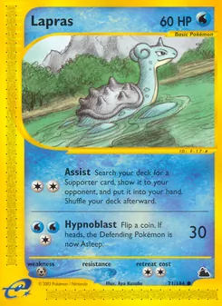 Lapras card from Skyridge, number 71/144